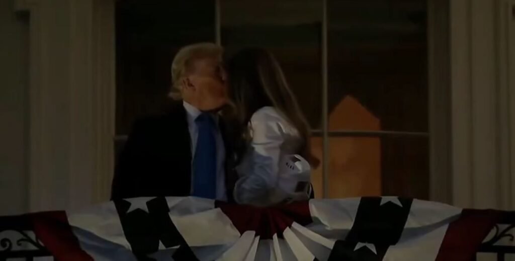 President Trump and First Lady Melania Share Tender Kisses on the White House Balcony on the 4th of July | The Gateway Pundit