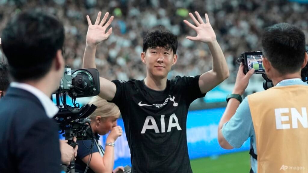 Departing Spurs captain Son in tears on emotional evening