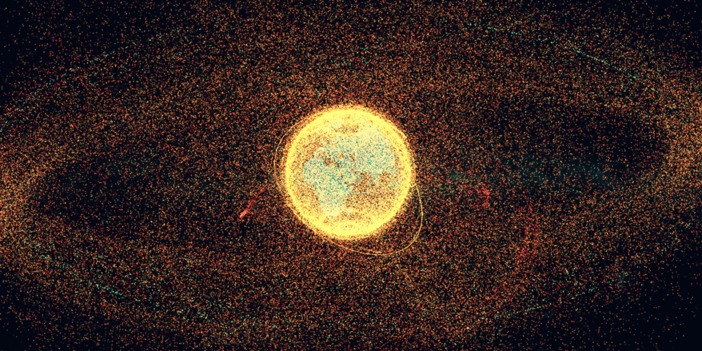 Kessler Syndrome Space Debris Threatens Satellites