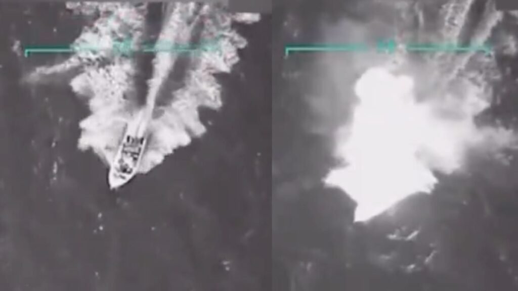 WATCH: Speedboat Said To Be Carrying Venezuelan ‘Narcoterrorists’ In Caribbean Destroyed On Trump’s Order