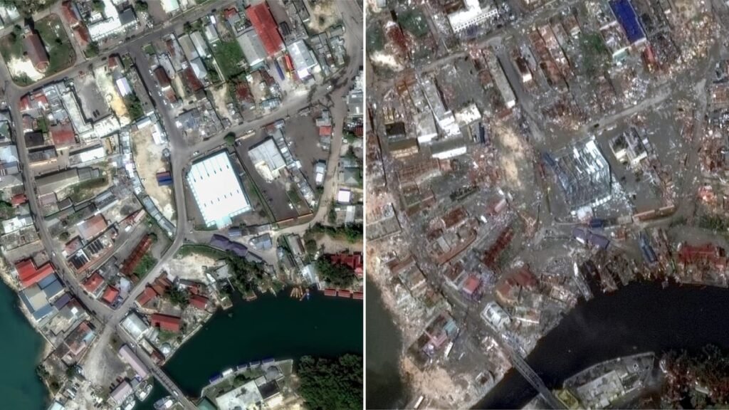 UK charters flights to help Britons leave Jamaica after Hurricane Melissa as satellite images reveal scale of destruction