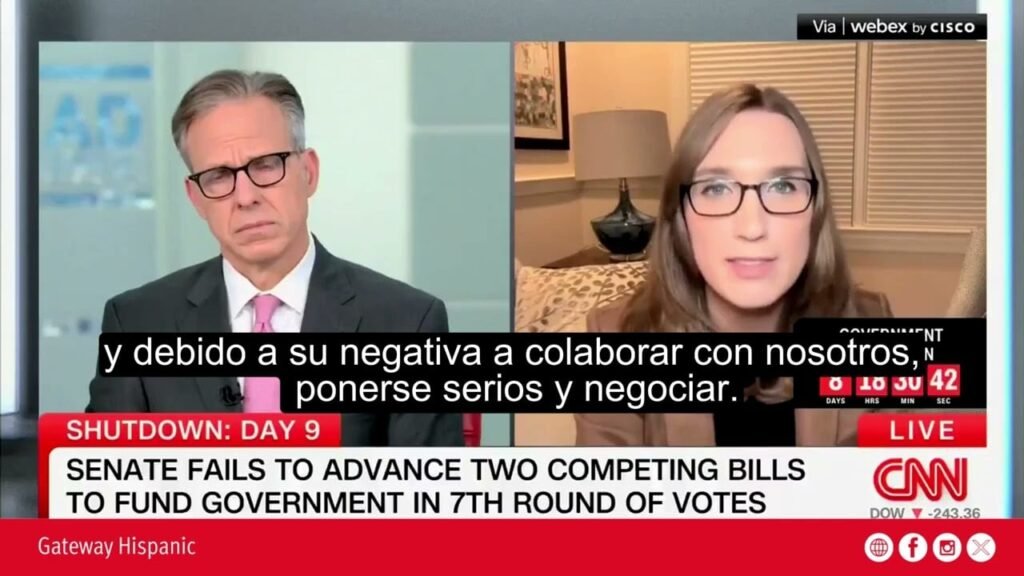 Tim McBride, a man pretending to be a woman, blames Republicans for the government shutdown