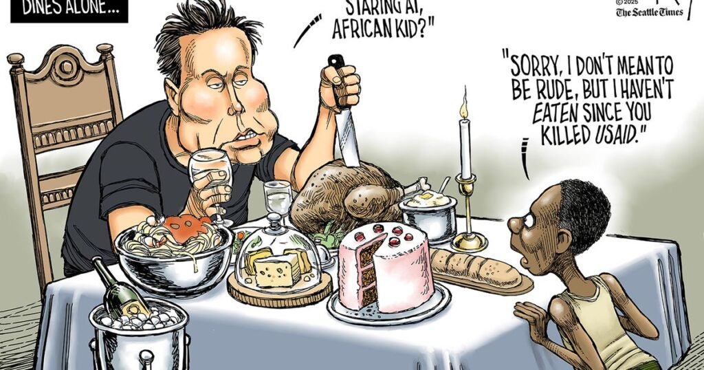 This Thanksgiving, Musk feasts on riches as children starve