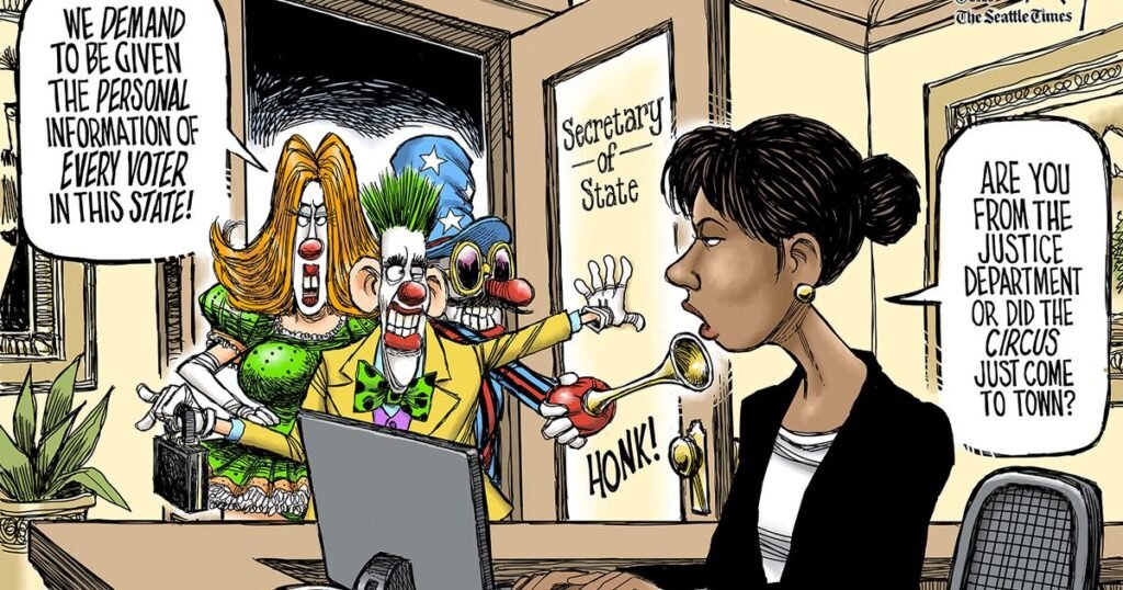 Trump’s DOJ clown show rolls into Washington state