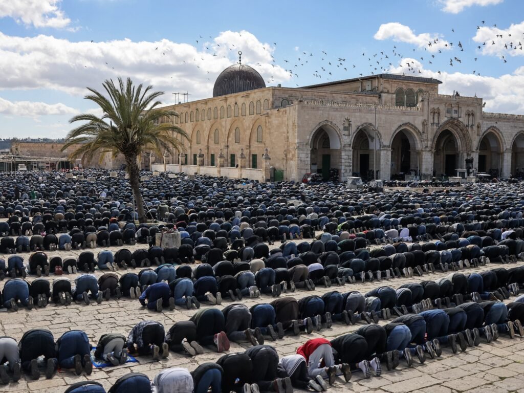 100,000 pray at Al-Aqsa amid Israeli restrictions on 2nd Friday of Ramadan | Israel-Palestine conflict News