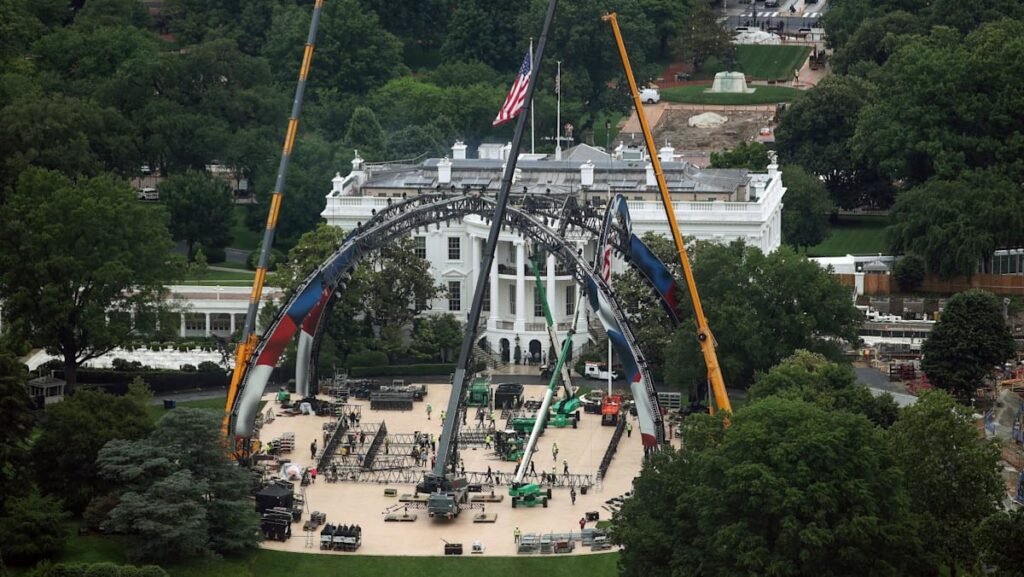 UFC fighting cage rises on White House lawn for bout celebrating America’s 250th anniversary