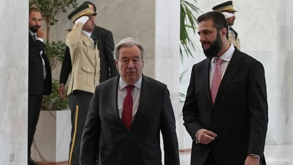 Visiting UN chief urges respect for Syria’s sovereignty, international support