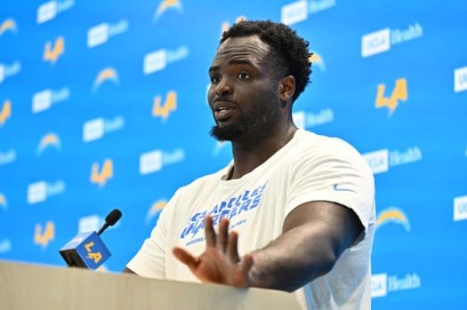 Chargers’ Awosika Earns Starting Left Guard Spot